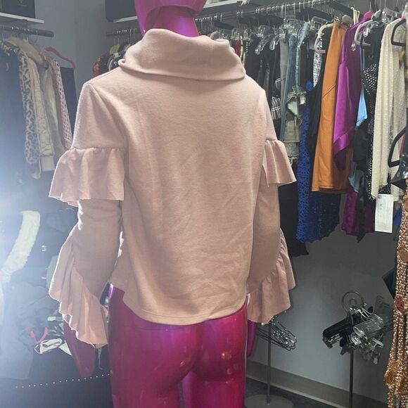 Leith ruffled cowl neck crop sweater - Picture 5 of 9